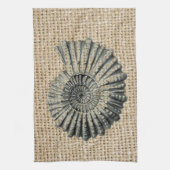 frans land burlap strand kust chique schelp theedoek (Verticaal)