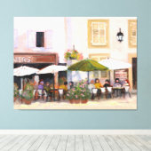 Frans Land Cafe Canvas Afdruk (Insitu (Houten vloer))