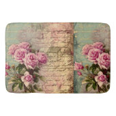 Frans land chic, shabby chic, roze rozen, flora badmat (Voorkant)
