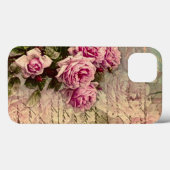 Frans land chic, shabby chic, roze rozen, flora Case-Mate iPhone case (Achterkant (horizontaal))