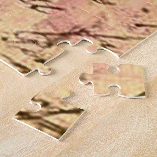 Frans land chic, shabby chic, roze rozen, flora legpuzzel (Zijkant)