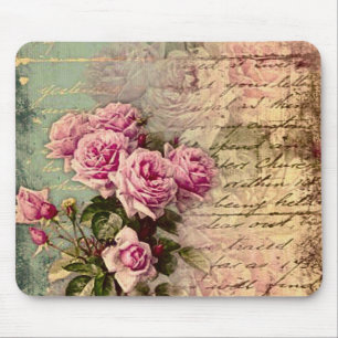 Frans land chic, shabby chic, roze rozen, flora muismat