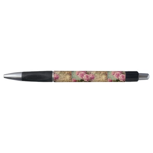 Frans land chic, shabby chic, roze rozen, flora pen (Voorkant)