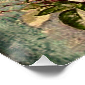 Frans land chic, shabby chic, roze rozen, flora perfect poster (Hoek)