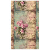 Frans land chic, shabby chic, roze rozen, flora tafelkleed (Voorkant)
