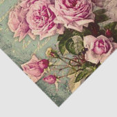 Frans land chic, shabby chic, roze rozen, flora tissuepapier (Detail)