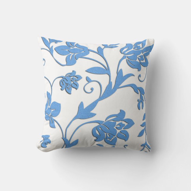 Frans Land Cornflower Blue Pattern MoJo Pillow Kussen (Voorkant)