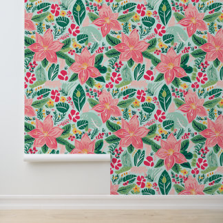 Frans land delicate bloemen wallpaper behang