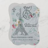 frans land eiffel tower parijs - verjaardag kaart (Voorkant / Achterkant)