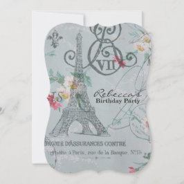 frans land eiffel tower parijs - verjaardag kaart