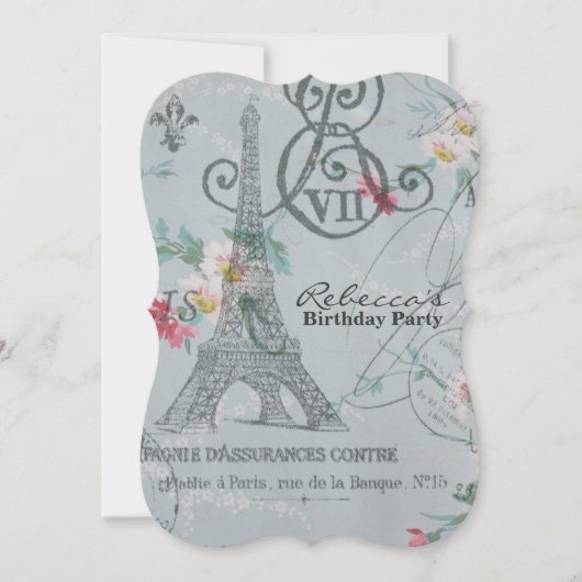 frans land eiffel tower parijs - verjaardag kaart (Voorkant)