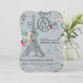 frans land eiffel tower parijs - verjaardag kaart (Staand voorkant)