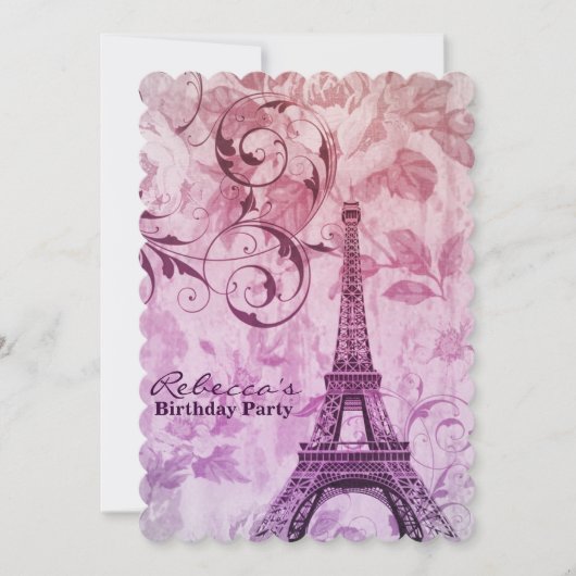 frans land eiffel tower parijs - verjaardag kaart (Voorkant)