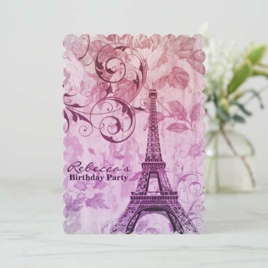 frans land eiffel tower parijs - verjaardag kaart (Staand voorkant)