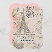 frans land eiffel tower parijs - verjaardag kaart (Voorkant / Achterkant)