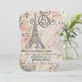frans land eiffel tower parijs - verjaardag kaart (Staand voorkant)