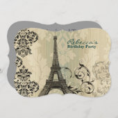 frans land eiffel tower parijs - verjaardag kaart (Voorkant / Achterkant)