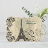 frans land eiffel tower parijs - verjaardag kaart (Staand voorkant)