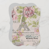 frans land eiffel tower parijs - verjaardag kaart (Voorkant / Achterkant)