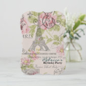 frans land eiffel tower parijs - verjaardag kaart (Staand voorkant)