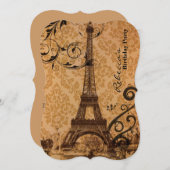 frans land eiffel tower parijs - verjaardag kaart (Voorkant / Achterkant)