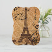 frans land eiffel tower parijs - verjaardag kaart (Staand voorkant)