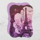 frans land eiffel tower parijs - verjaardag kaart (Voorkant / Achterkant)