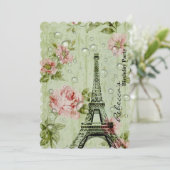 frans land eiffel tower parijs - verjaardag kaart (Staand voorkant)