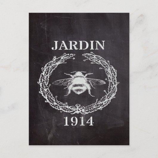 frans land farmhosue chalkboard  bijen briefkaart (Voorkant)