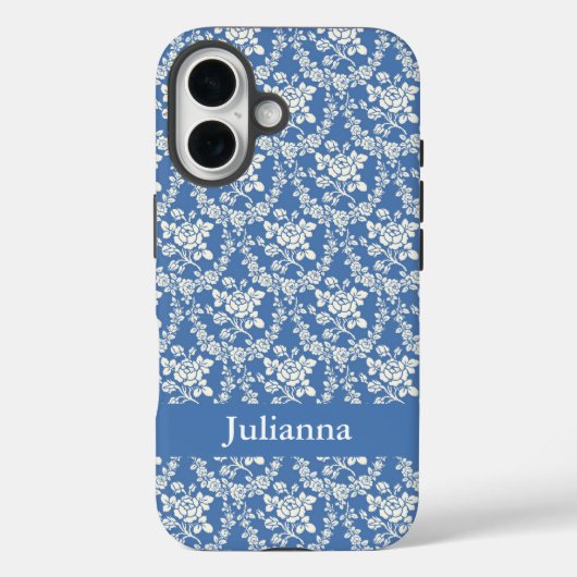 Frans Land Farmhouse Blue Floral Case-Mate iPhone Case (Achterkant)