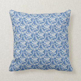 Frans Land Farmhouse Cute Blue Floral Design Kussen