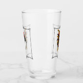 Frans Land Farmhouse Rooster Red Black Gold Glas (Links)