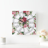  Frans land Floral Vierkante Klok (Huis)