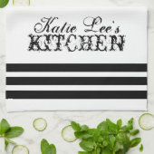 Frans land - Gepersonaliseerde thee- en keukenhand Theedoek (Gevouwen)