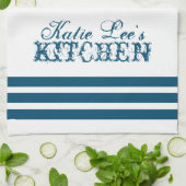 Frans land - Gepersonaliseerde thee- en keukenhand Theedoek (Gevouwen)