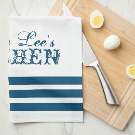 Frans land - Gepersonaliseerde thee- en keukenhand Theedoek (Quarter Fold)