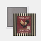 Frans land haan gevogelte koelkast magneet (Voorkant / Achterkant)