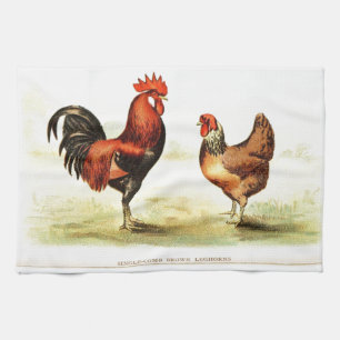 Frans Land Home Decor - Rooster en Hen Theedoek