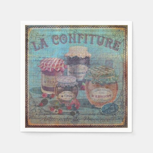  Frans land houdt jam Jars-vaartuigen in stand Servet (Voorkant)