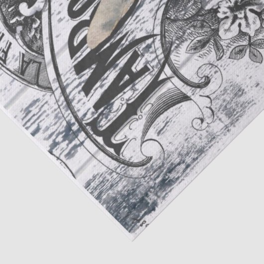 Frans land Hydrangea Floral konijn Tissuepapier (Detail)