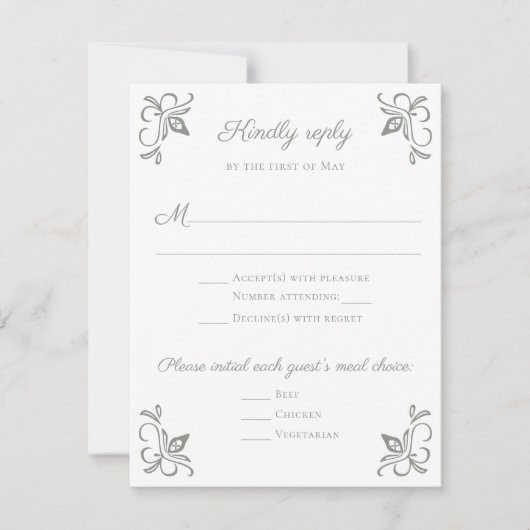 Frans Land Kant Tuin Antwoord Kaarten (Voorkant)