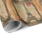 frans land moderne parijs eiffeltoren cadeaupapier (Rol Hoek)