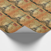 frans land moderne  parijs eiffeltoren cadeaupapier (Hoek)