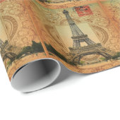 frans land moderne  parijs eiffeltoren cadeaupapier (Rol Hoek)