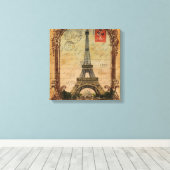 frans land moderne parijs eiffeltoren canvas afdruk (Insitu (Houten vloer))