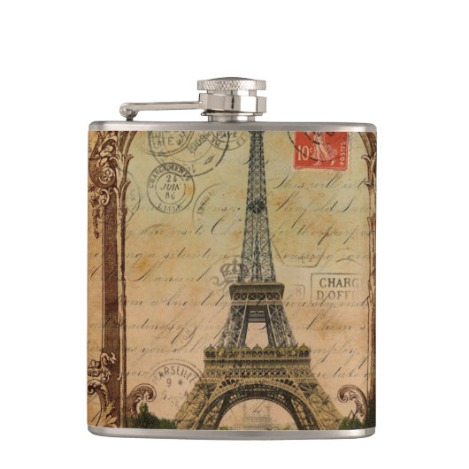 frans land moderne  parijs eiffeltoren heupfles (Voorkant)