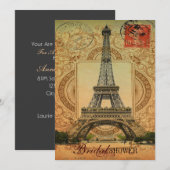 frans land moderne  parijs eiffeltoren kaart (Voorkant / Achterkant)