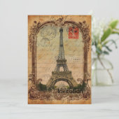 frans land moderne  parijs eiffeltoren kaart (Staand voorkant)