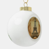 frans land moderne  parijs eiffeltoren keramische bal ornament (Links)