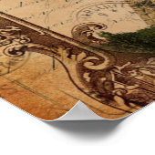 frans land moderne  parijs eiffeltoren poster (Hoek)